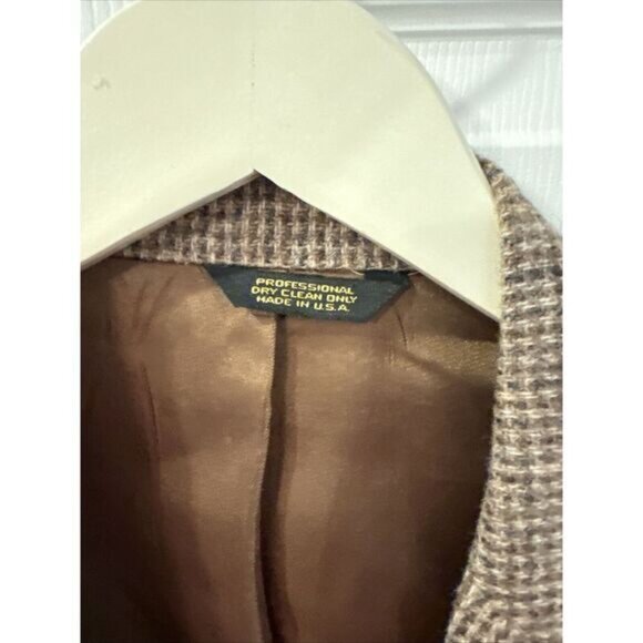 Panhandle Slim Fine Quality Western Wear Mens 40L Elbow Patch Brown‎ Wool Blazer - Picture 7 of 8